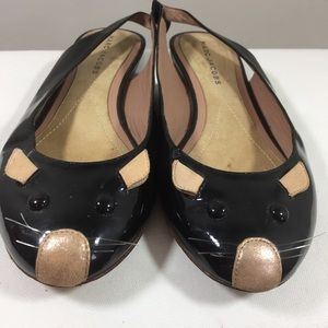 Marc Jacobs Paton leather sling back mouse flats